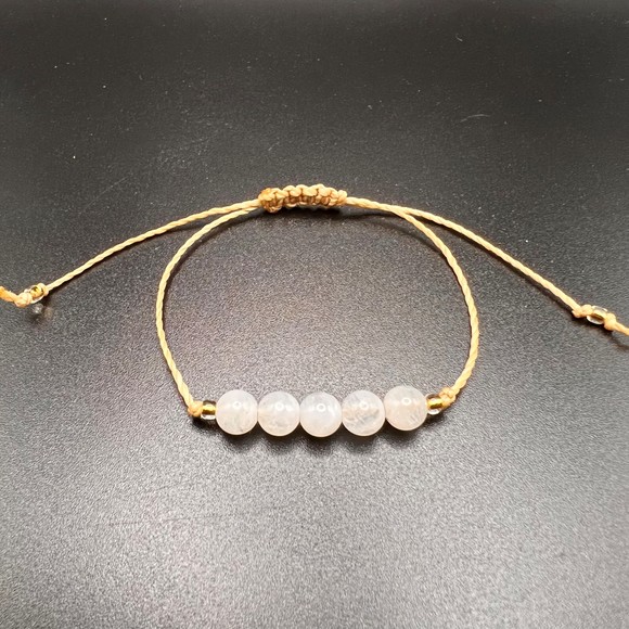 KC Gems Co. Natural Moonstone Slide Bracelet - June Birthstone - Picture 2 of 5